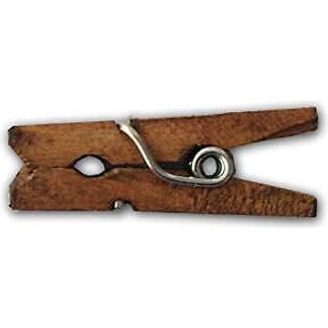 Deco Wooden Mini Clothes Pegs - Jacobean