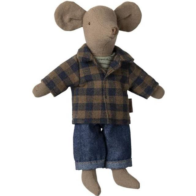 Maileg Micro Far Mus 2025 Lysebrun