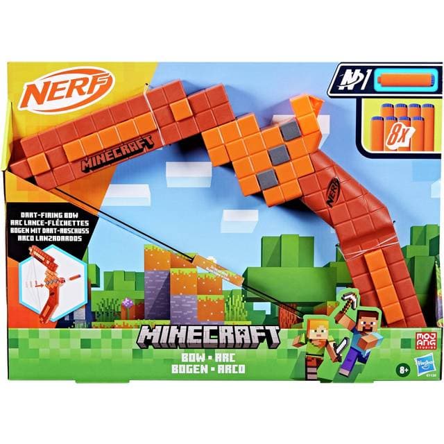 Nerf Minecraft Bow Dart Blaster 8 Bue