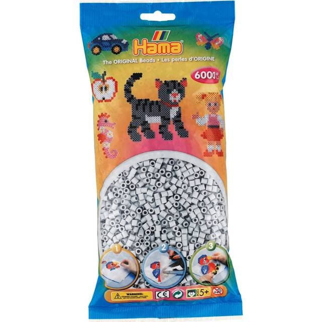 Hama Midi Perler Lysegrå 6000stk 205-70