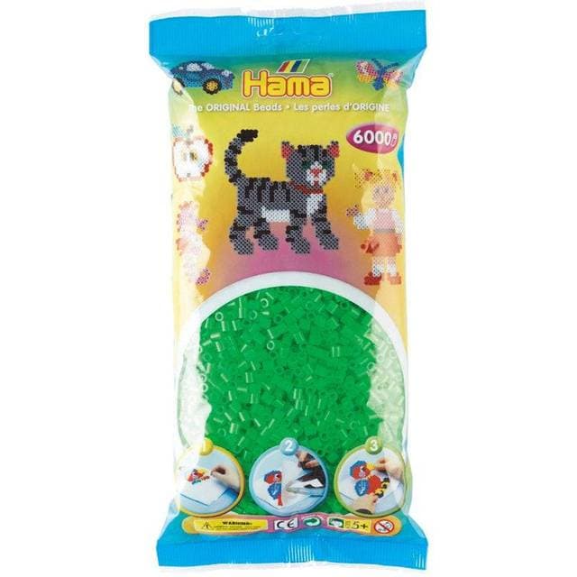 Hama Midi Perler Neon Grøn 6000 stk 205-37