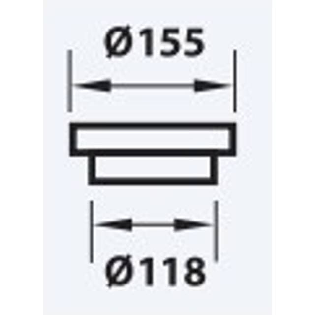Aduro Røgrør Reduktion Ø118/155 Sort