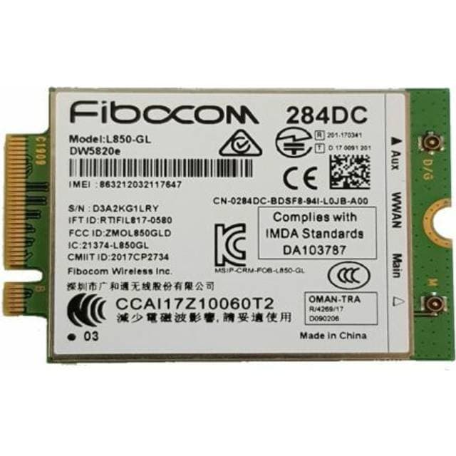 Dell M.2 4G LTE WWAN Card
