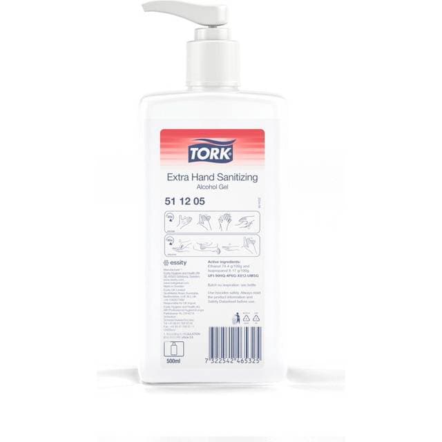 Tork Extra Hånddesinfektionsgel 500ml 500ml