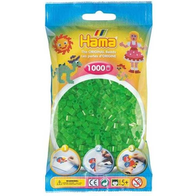 Hama Midi Perler Neon Green 1000stk 207-37