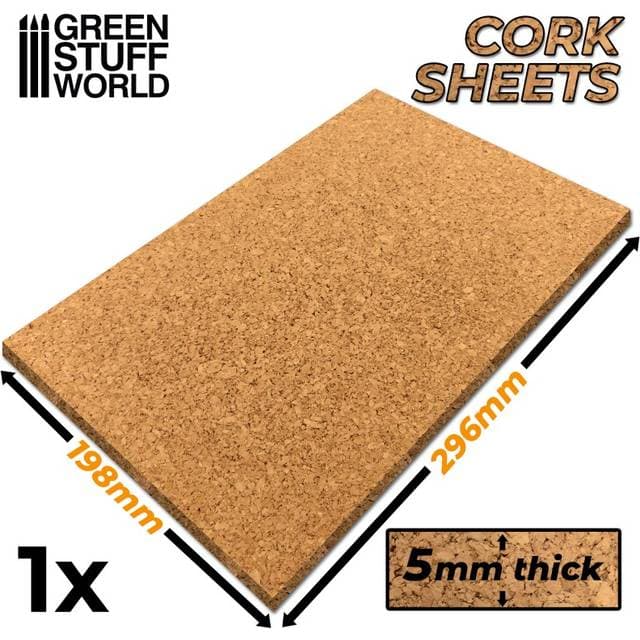 Green Stuff World Cork Sheet A4 x 5mm
