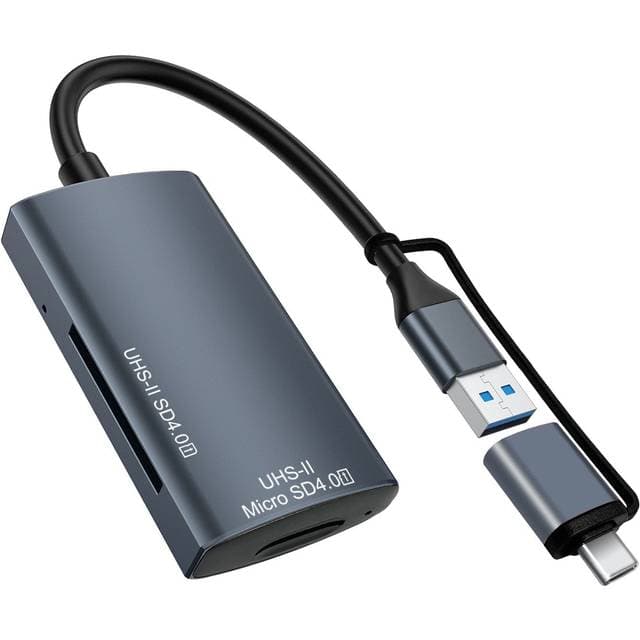 Nordic USB-A USB-C Kortlæser 2 Slot SD4.0