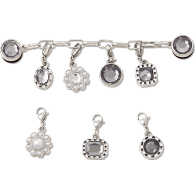 Crocs 4-Pack Silver Chain Jibbitz Charms