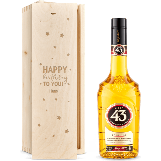 Your surprise Licor 43 Indgraveret Æske