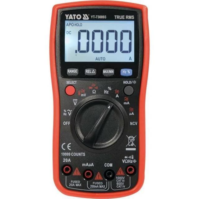 YATO TRUE RMS LCD Digital Multimeter
