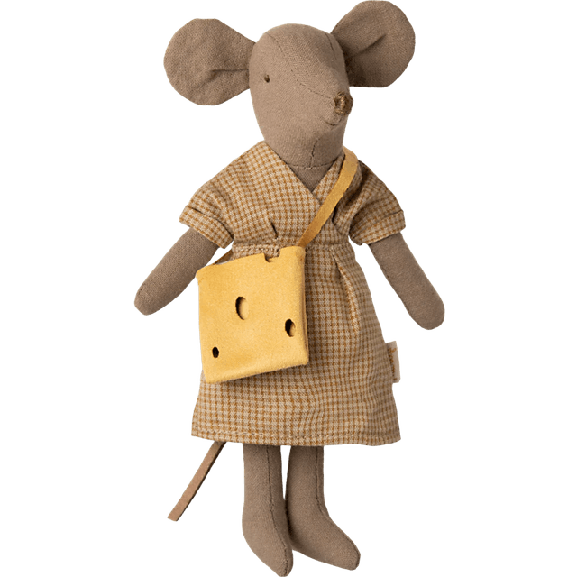 Maileg Mor Mus Lysebrun 15 cm