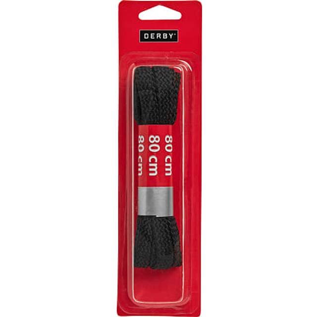 Derby Snørebånd Fladt 80 cm Sort
