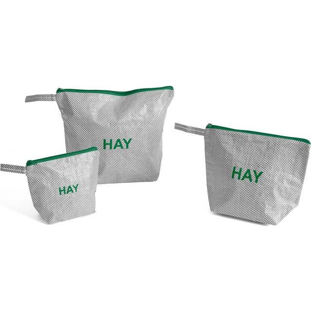 Hay Candy Mono Wash Bag Set Of 3 - Grey