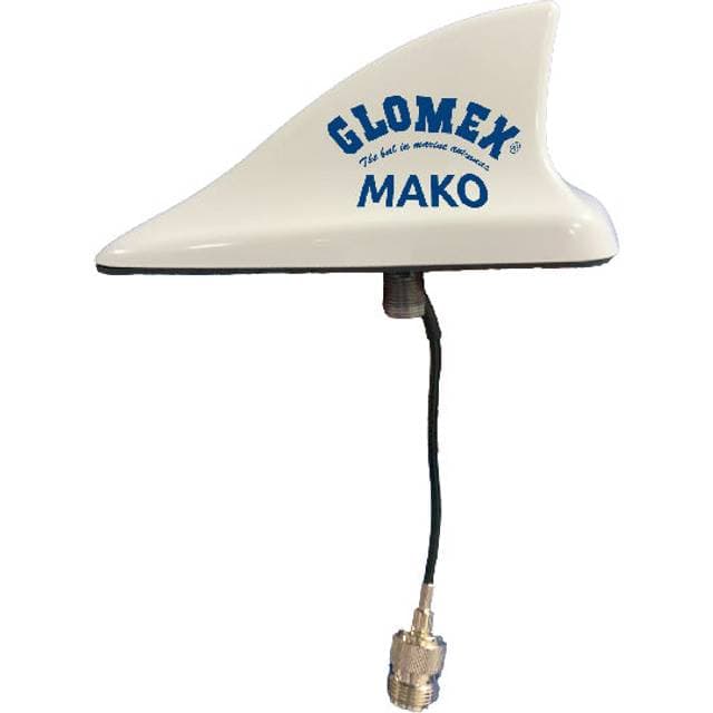 Glomex Mako VHF Antenne Hvid 8m Kabel PL259