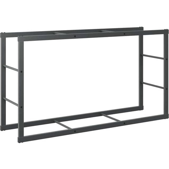 vidaXL Brændestativ 110x30x61 cm Stål Sort