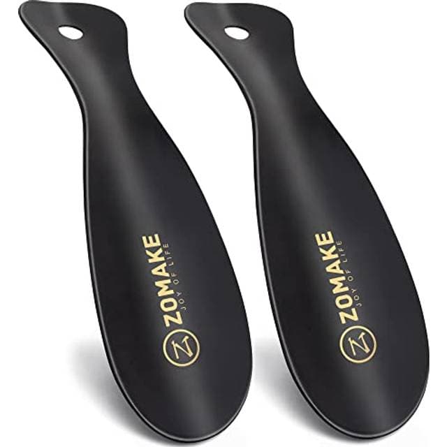 Zomake Metal Shoe Horn 2 Pack Stainless Steel