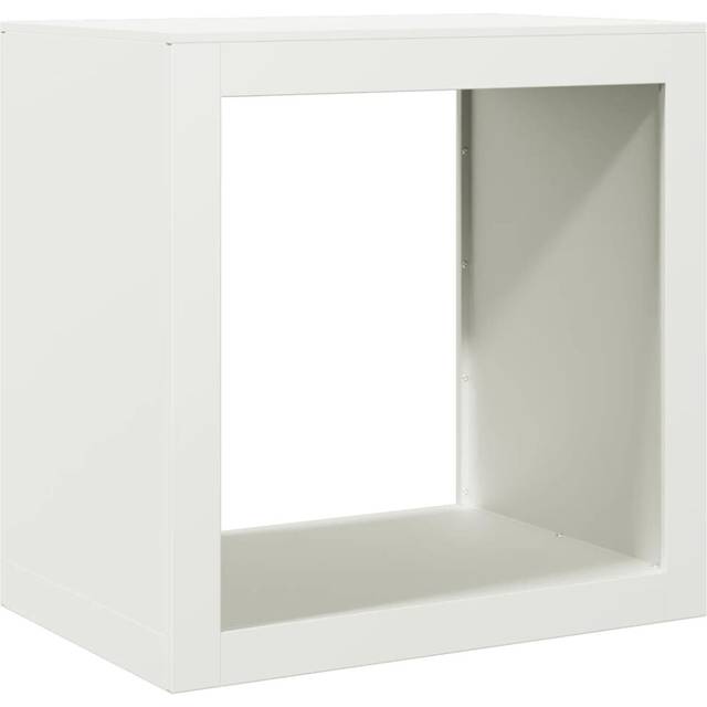 vidaXL Brændestativ 60x40x60 cm Stål Hvid