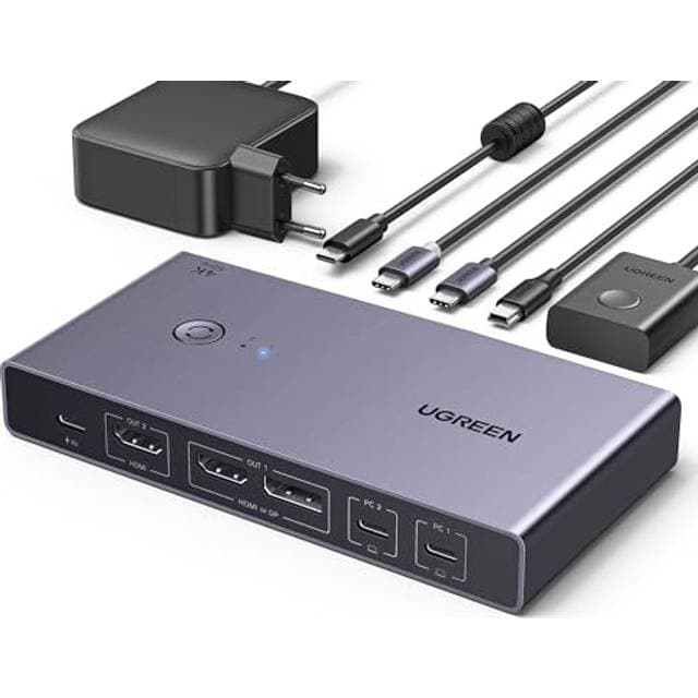 UGREEN USB-C KVM Switch 2 pcs 2 Monitore