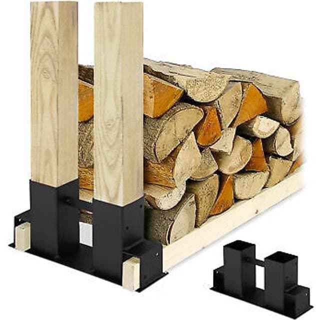 Relaxdays Firewood Stacking Aid Set of 2