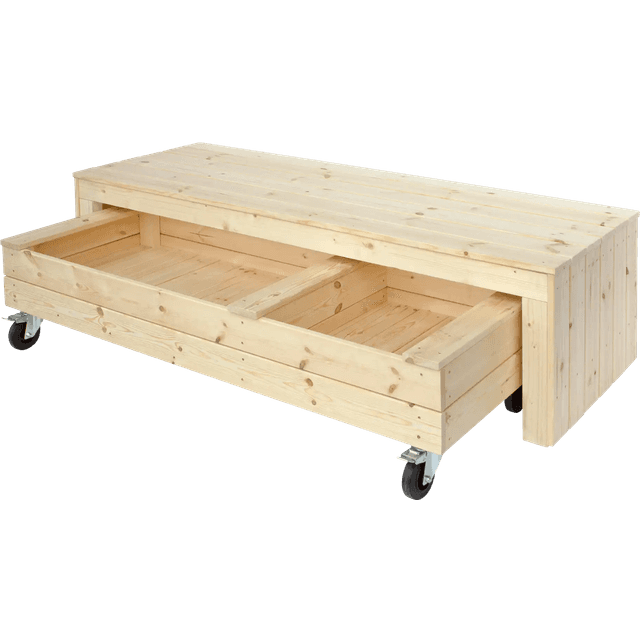 Plus Fun Sandkasse Med Hjul Og Bænk 180 cm