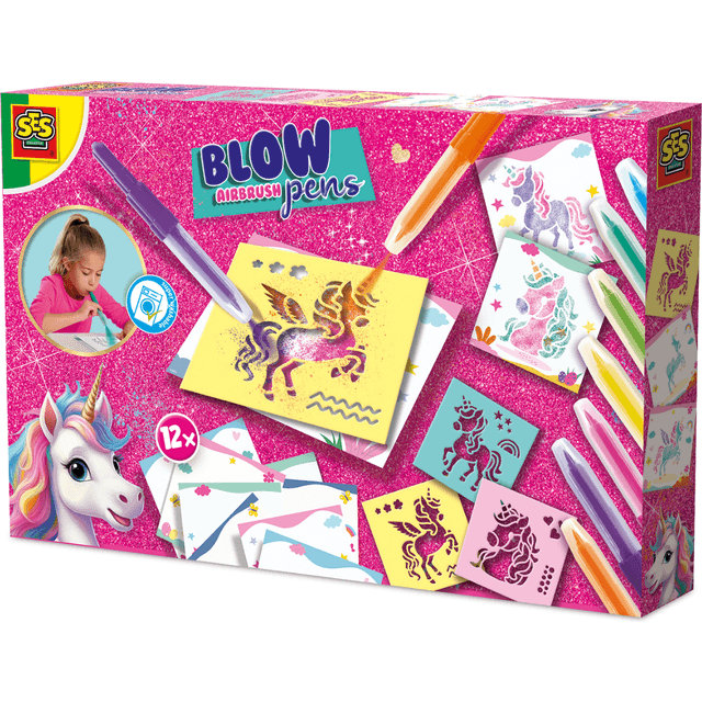 SES Creative Blow Pens Airbrush Unicorn