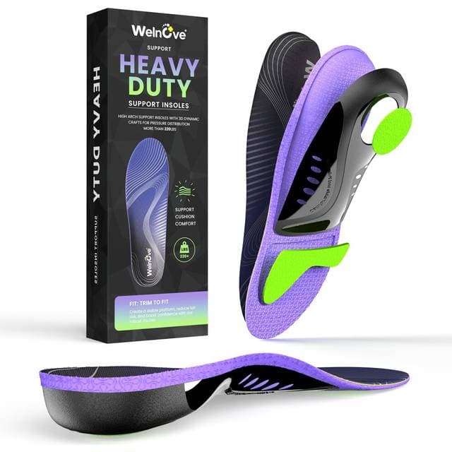 Welnove 220 LBS Heavy Duty Orthotic Inserts
