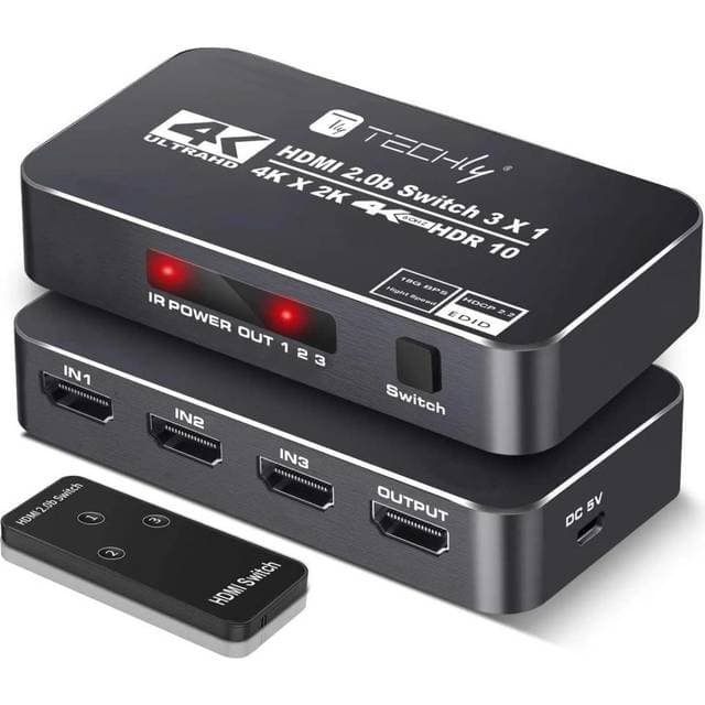 Techly 3-Port HDMI 2.0b 4K 60Hz Switch