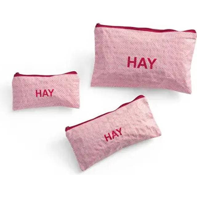 Hay Candy Mono Wash Bag Flat Set Light Pink