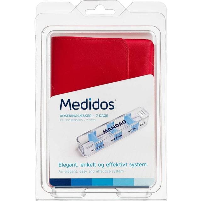 Medidos No 1 Kunstlæder Doseringsæske Rød