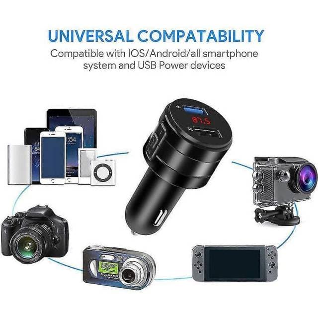 Bluetooth Car FM Transmitter Dual USB Charger