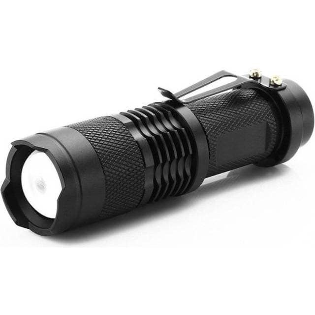 Teknikproffset Lommelygte Med Zoom Svart