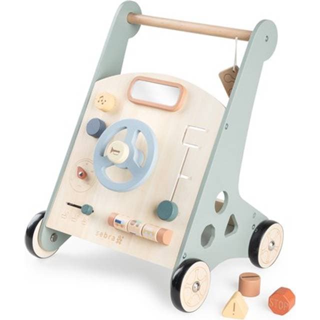 Sebra Gåvogn Med Aktiviteter Bil