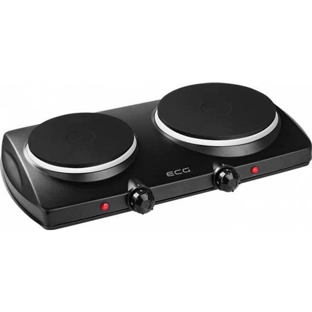 ECG EV 2512 Black Round Boardplade 2 Zones