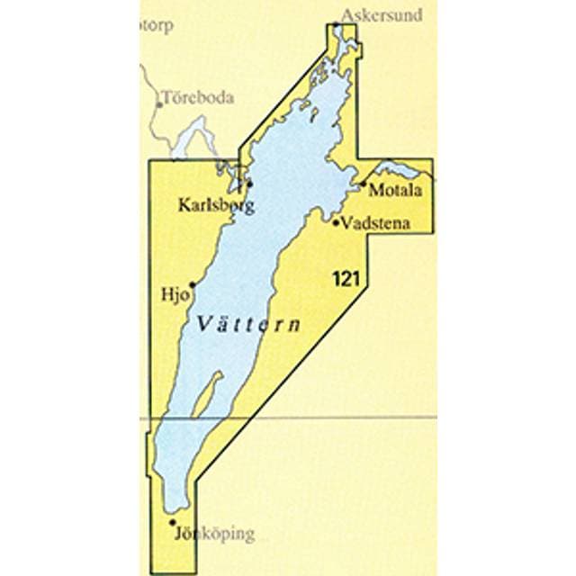 Sjöfartsverket Skærgårdskort 121 Vättern