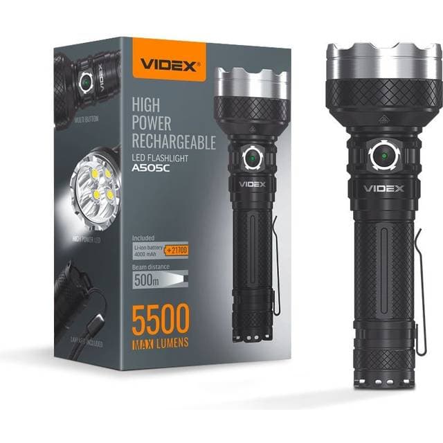 Videx LED Bærbar Lommelygte 5000K Neutral