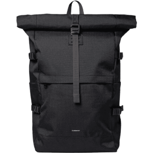 Sandqvist Icon Rolltop Backpack - Black/Black