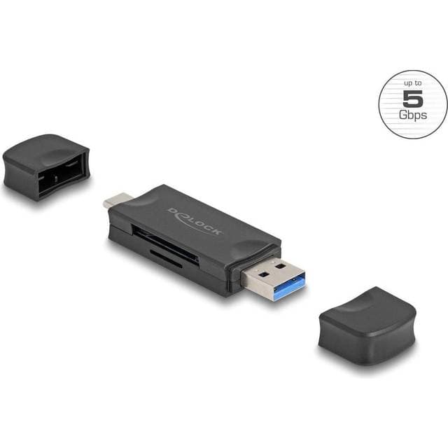 DeLock Card Reader USB 5 Gbps Type-C Type-A