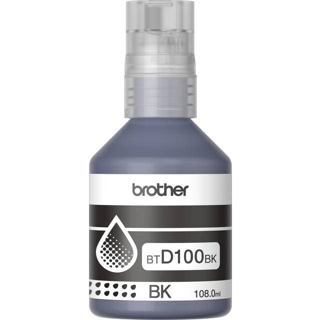 Brother BTD100BK Ink Bottle 108 ml - Sort