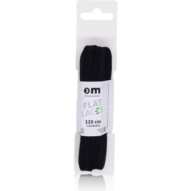Ortho Movement Flat Laces Black 90 cm