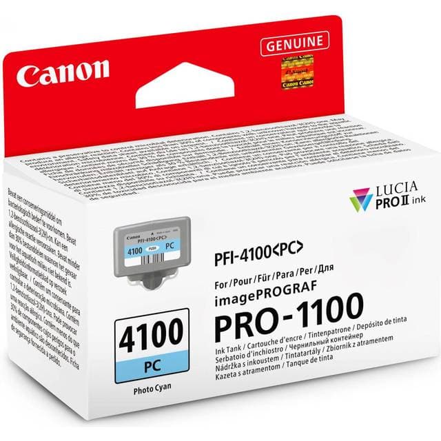 Canon PFI-4100PC Photo Cyan Blæk