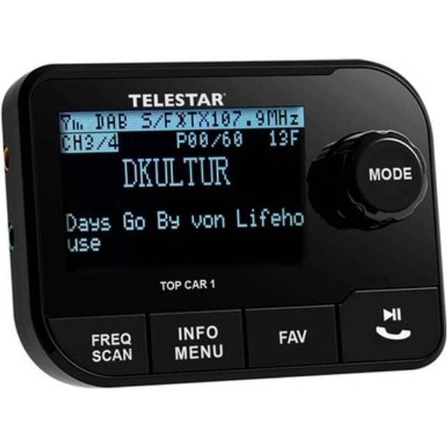 Telestar Top DAB+ Biladapter Bluetooth Sort