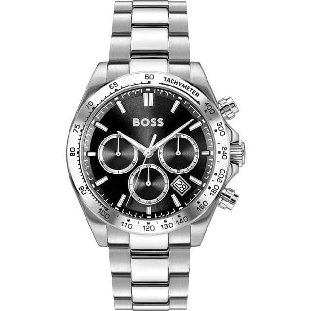 BOSS Kronografur Med Sort Urskive Og Stålrem