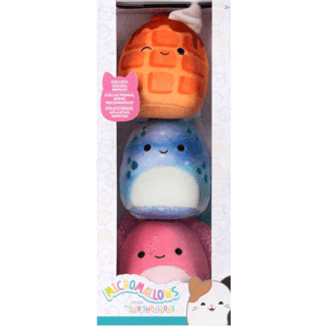 Squishmallows Micromallows Mini Bamser 3-Pak