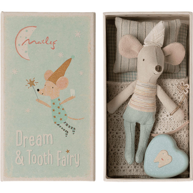 Maileg Mus tandfe lillebror inkl. tandæske