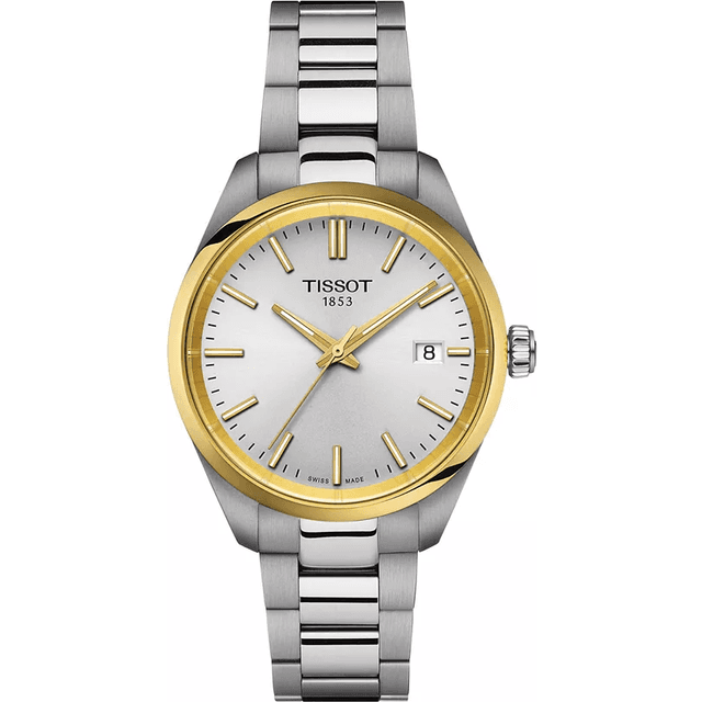 Tissot PR 100 Sølv/Guld Plaza