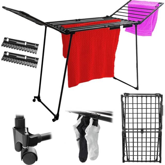 Kadax Wäscheständer Mit Zwei Kleiderbügeln
