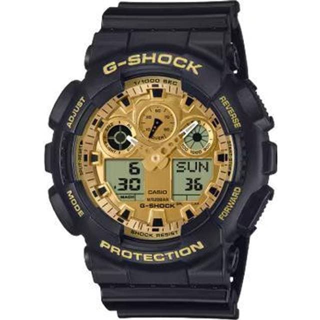 Casio GA-100GGB-1A9ER Anadigi Herre Met Rem