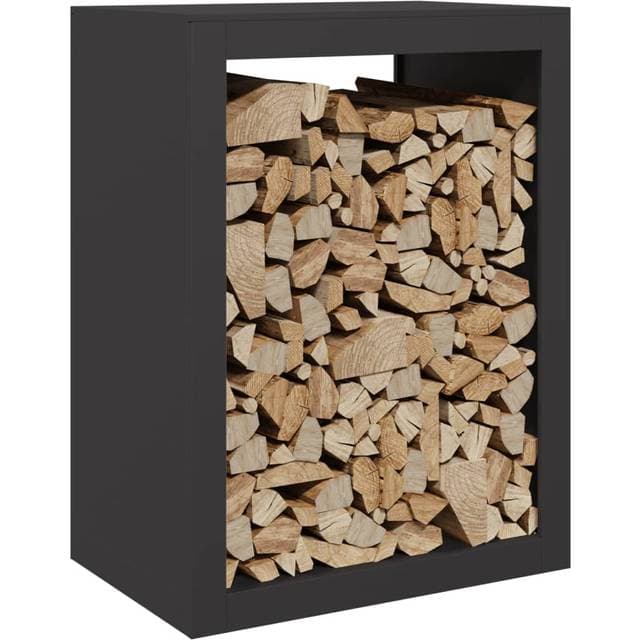 vidaXL Brændestativ 60x40x80 cm Stål Sort