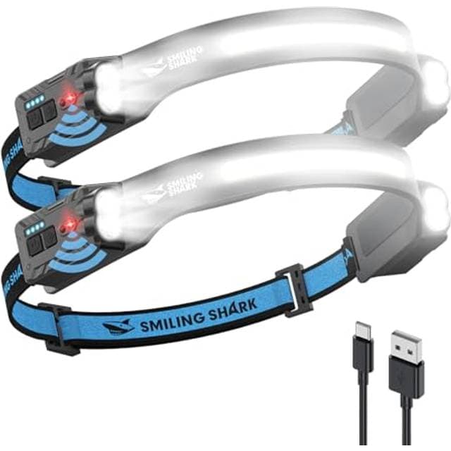 Smiling Shark Ultra-Helle Kopflampe 2 Stück