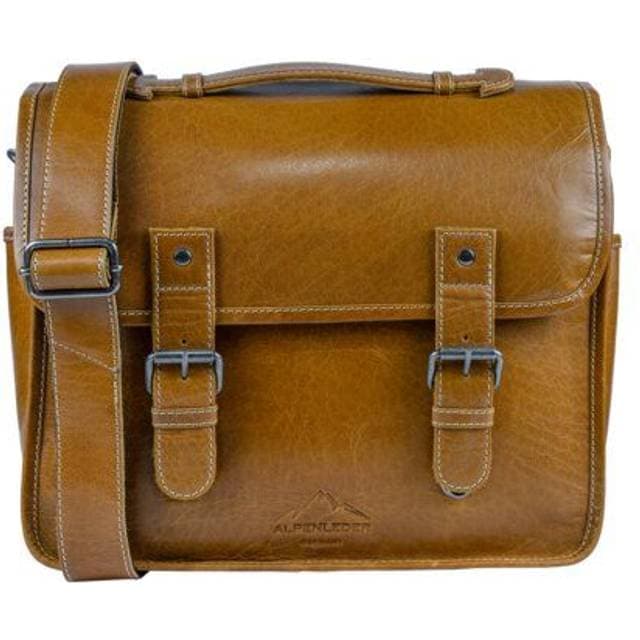 Alpenleder Kameratasche Reporter Cognac
